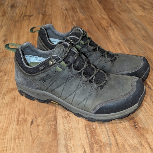 Teva Arrowood Riva Waterproof Hiking Shoes Men's 13 Olive Green Leather GUC - Picture 1 of 9